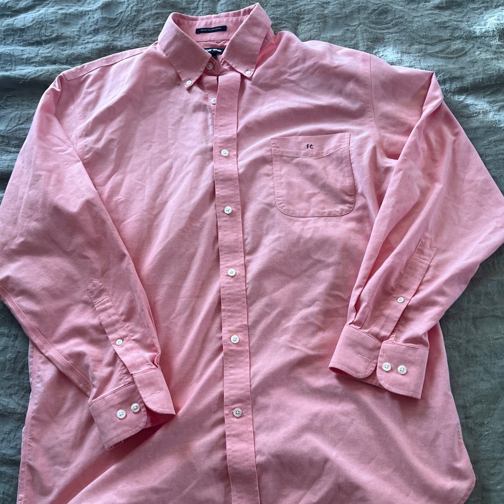 Men's Coral Button-Down Shirt